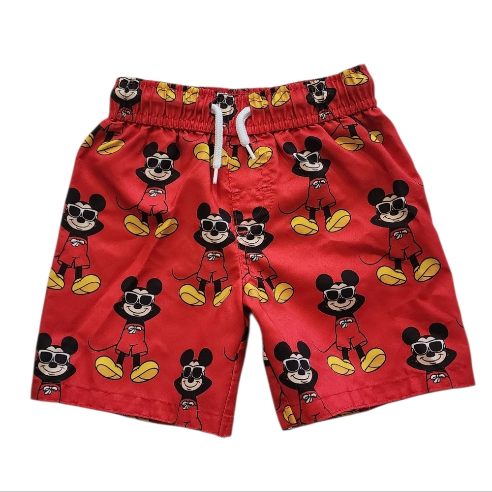 Disney Junior Mickey Mouse Swim Trunks | Red Sunglasses Mickey - Size 4T